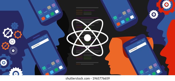 react native mobile programming coding developer software smartphone cogs line of code