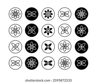 React vector solid icons set. React JS solid icons in white background.