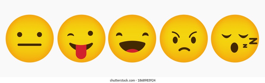 Reaction Design Flat Emoticon Collection