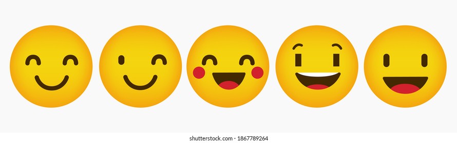 Colección de diseño de emoticono plano de reacción