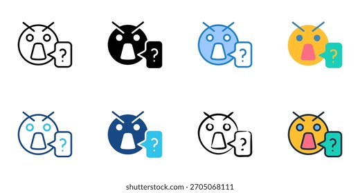 Conjunto de iconos de reacción colección de estilos múltiples 

