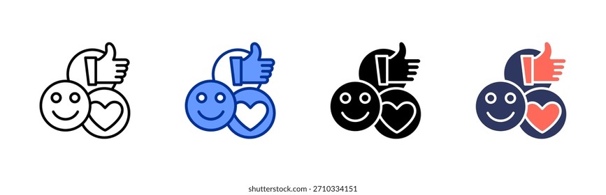 Conjunto de iconos de reacción colección de estilos múltiples
