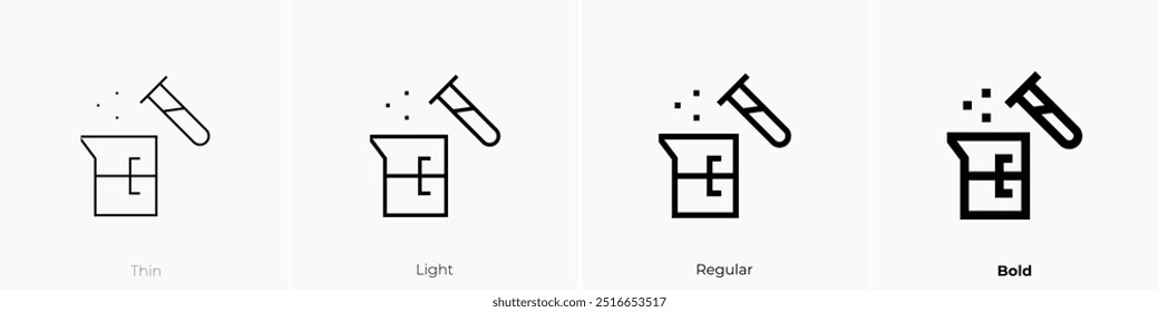 reaction icon. Thin, Light Regular And Bold style design isolated on white background