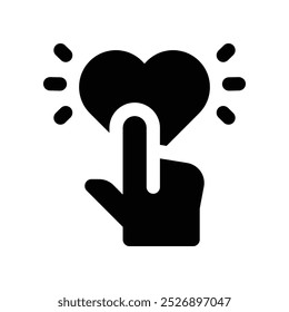 reaction icon. vector glyph icon for your website, mobile, presentation, and logo design.