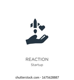 Reaction icon vector. Trendy flat reaction icon from startup collection isolated on white background. Vector illustration can be used for web and mobile graphic design, logo, eps10
