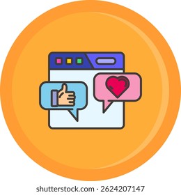 Reaction Line vector Icon Design