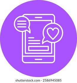 Reaction Outline Circle Style Icon Design