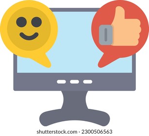 Reaction Vector Icon Flat Style