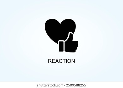 Ilustración De Vector De Reacción O Símbolo De Logotipo