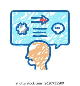 reactive aggression doodle icon sketch vector. reactive aggression sign. isolated symbol illustration