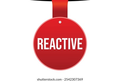 Reactive banner design. Reactive icon. Flat style vector illustration.