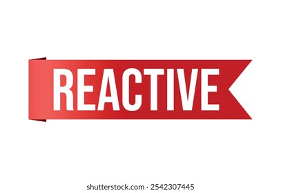 Reactive banner design. Reactive icon. Flat style vector illustration.