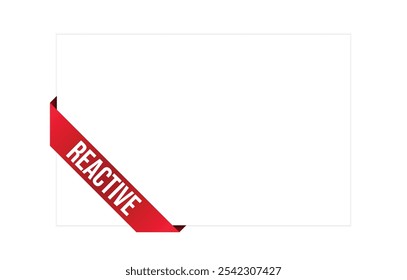 Reactive Vector banner ribbon design