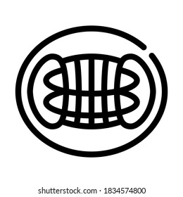 reactor hypothetical structure line icon vector. reactor hypothetical structure sign. isolated contour symbol black illustration