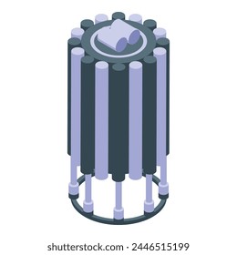 Reactor icon isometric vector. Power plant. Energy station