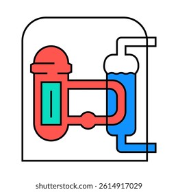 reactor nuclear energy line icon vector. reactor nuclear energy sign. isolated symbol illustration