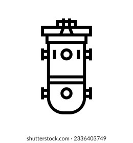 reactor vessel nuclear energy line icon vector. reactor vessel nuclear energy sign. isolated contour symbol black illustration