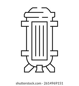 reactor vessel nuclear energy line icon vector. reactor vessel nuclear energy sign. isolated contour symbol black illustration
