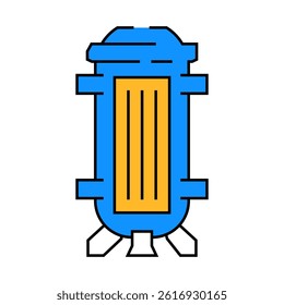 reactor vessel nuclear energy line icon vector. reactor vessel nuclear energy sign. isolated symbol illustration
