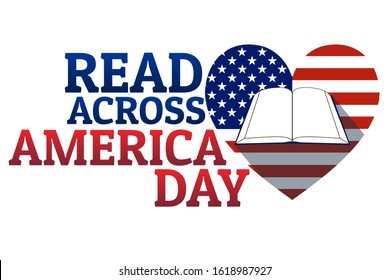 Read Across America Day concept. Template for background, banner, card, poster with text inscription. Vector EPS10 illustration