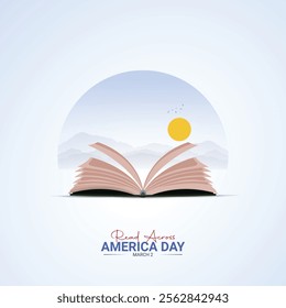 Read Across America Day Creative Design. Read Across Poster, vector, illustration, March 2.