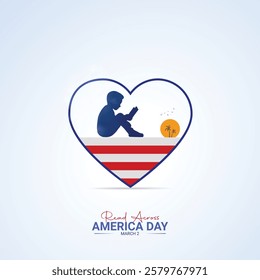 Read Across America Day Creative Design. Read Across Poster, vector, illustration, March 2.