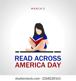 Read across America day theme. Vector illustration. Suitable for Poster, Banners, campaign and greeting card.