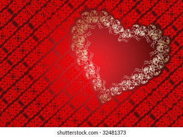Read Background Golden Heart