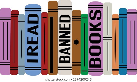 I read banned books, Reading T-shirt design
