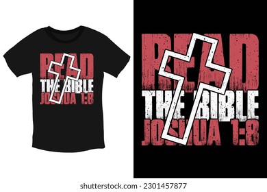 Read the Bible Christian typography t-shirt
