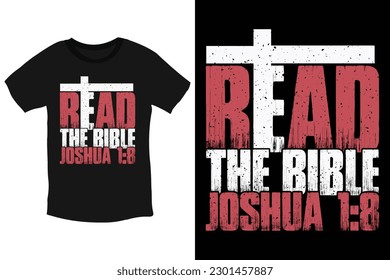 Read the Bible Christian typography t-shirt