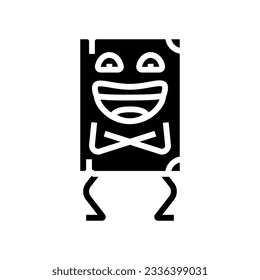 read book character glyph icon vector. read book character sign. isolated symbol illustration