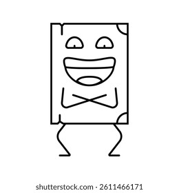 read book character line icon vector. read book character sign. isolated contour symbol black illustration