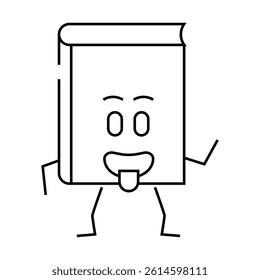 read book character line icon vector. read book character sign. isolated contour symbol black illustration