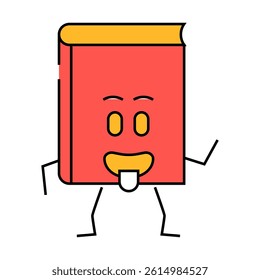 read book character line icon vector. read book character sign. isolated symbol illustration