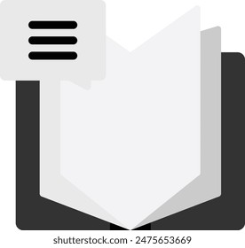 Read Book Education Icon Vector Flat Illustration