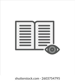read book filled outline icon. book color line illustration.