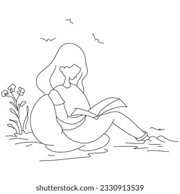 Read a Book Flat illustration, are used for UI UX designs, adding visual appeal and creativity to websites, apps, and digital platforms, enhancing the user experience