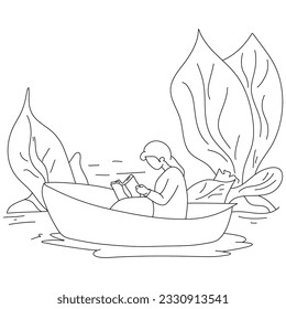 Read a Book Flat illustration, are used for UI UX designs, adding visual appeal and creativity to websites, apps, and digital platforms, enhancing the user experience