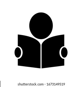 read book icon on white background
