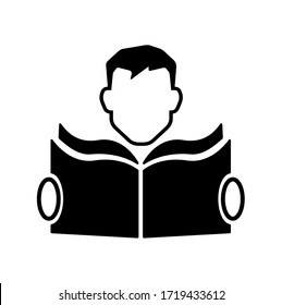 read book icon on white background