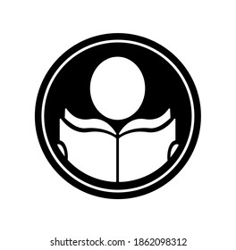 read book icon on white background