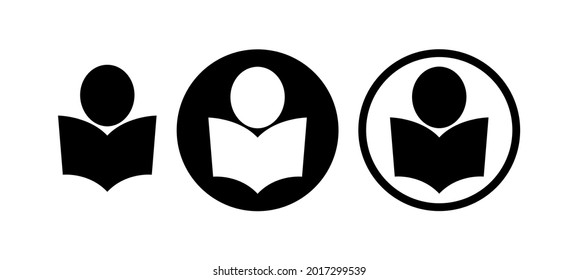 read book icon on white background