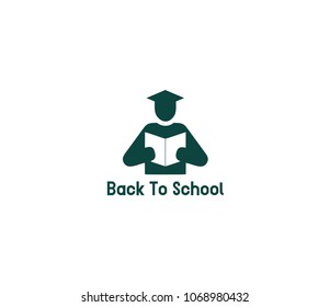 Read a book icon.  students are reading books