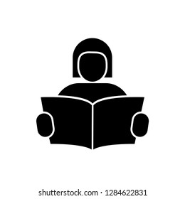 read book icon vector template