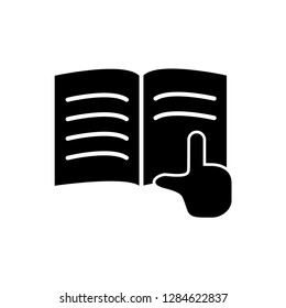 read book icon vector template