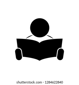 read book icon vector template