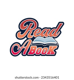 Read a book illustration vector design. World book reading day