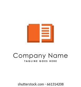 read book learning logo template