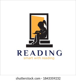 read book logo designs simple modern for education and school logo